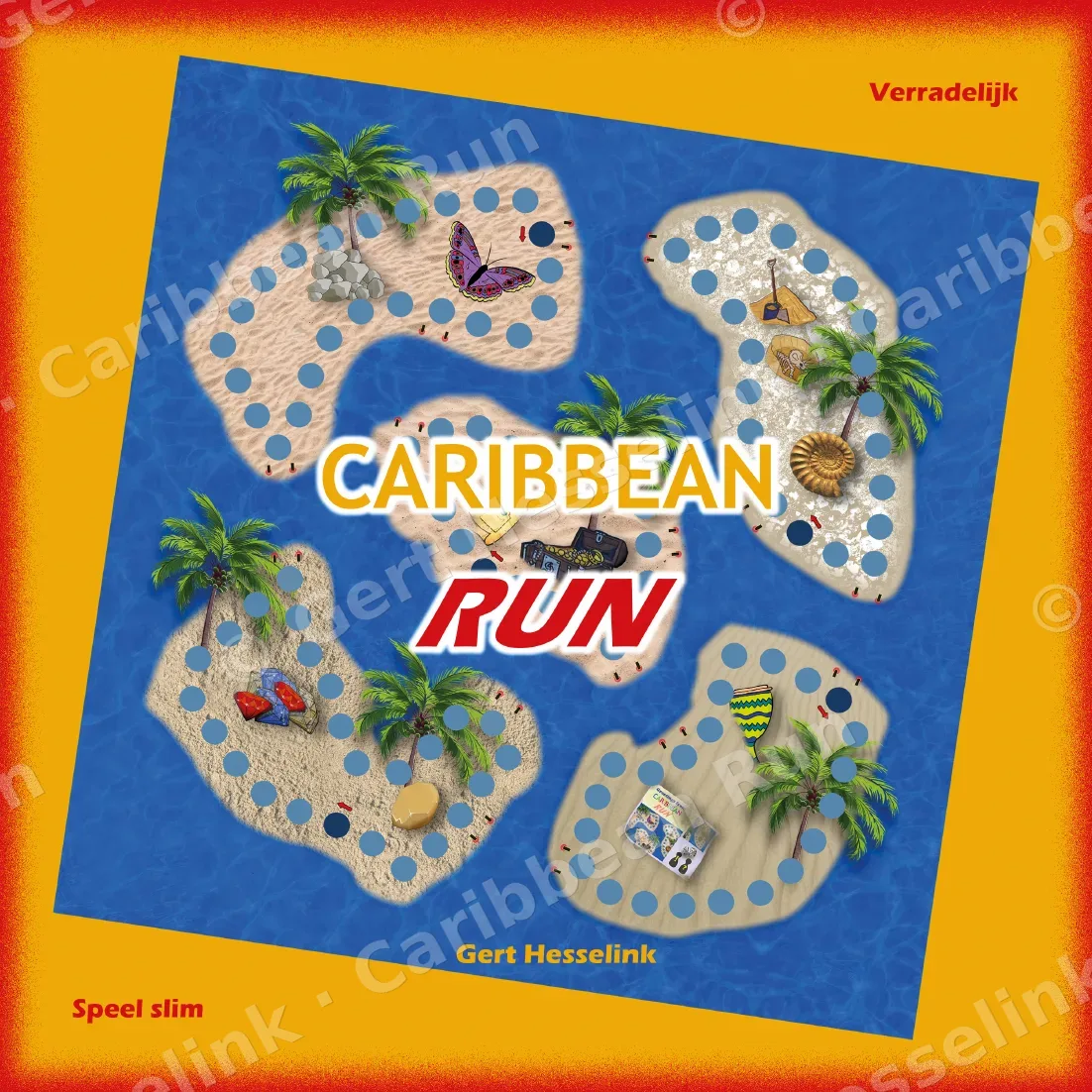 Deksel van de doos van Caribbean Run