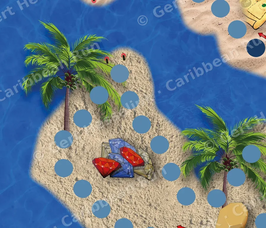 Juwelen Eiland op het spelbord