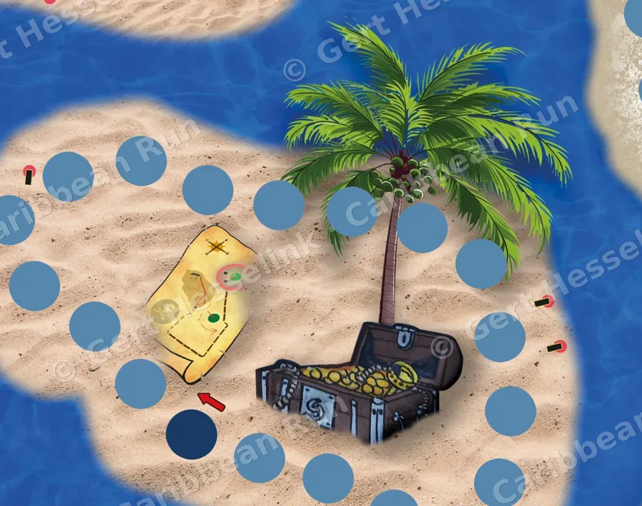 Piraten Eiland op het spelbord