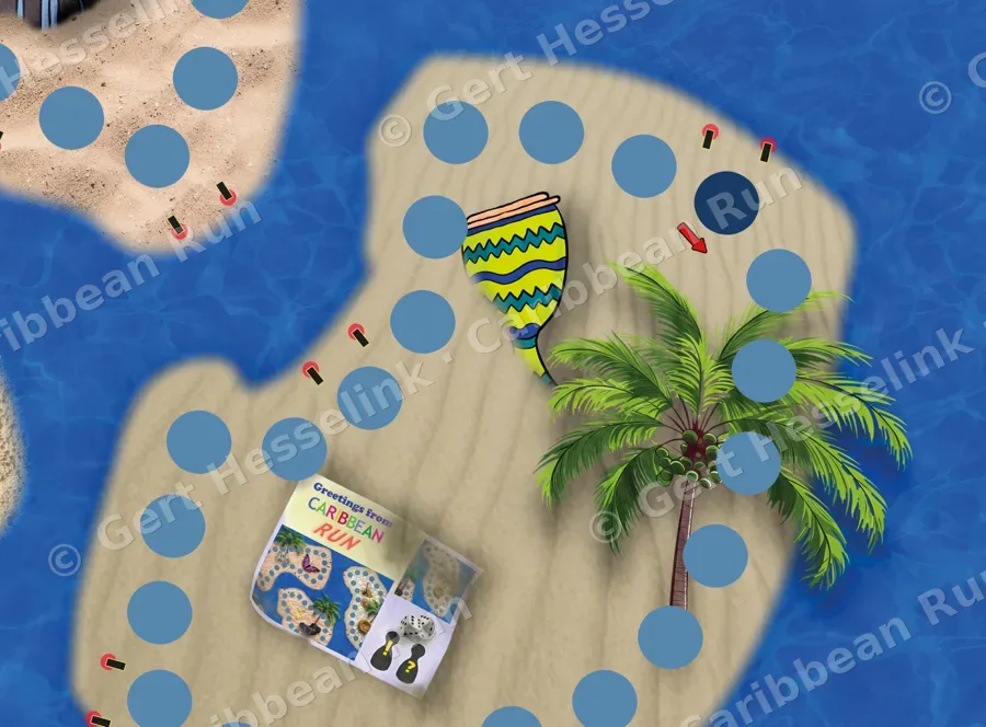Toeristen Eiland op het spelbord